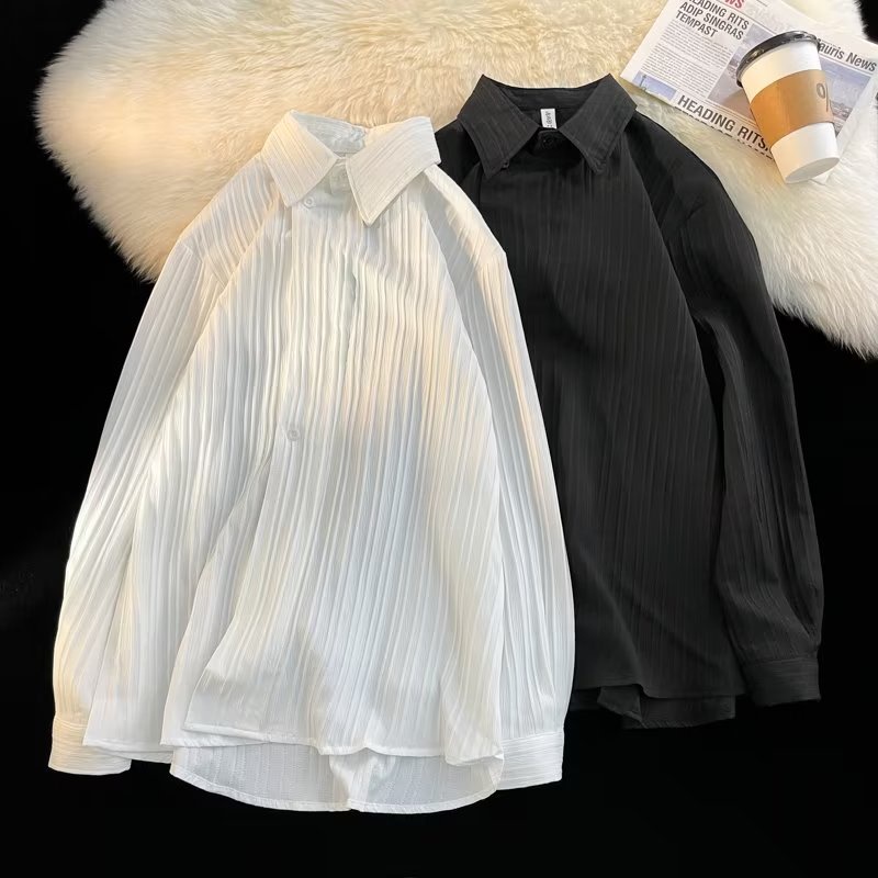 Áo Sơ Mi Dài Tay Vải Mỏng Thời Trang Mùa Xuân Hè Giản Dị Dành Cho Nam