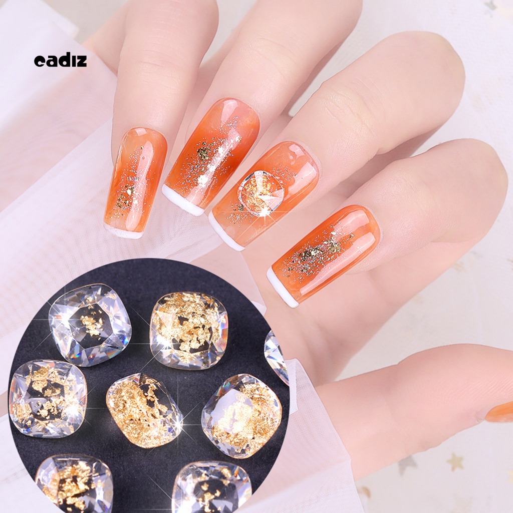 Bộ 50 Phụ Kiện Trang Trí Móng Tay Tạo Hiệu Ứng 3D Bằng Nhựa Resin Chống Thấm Nước DIY