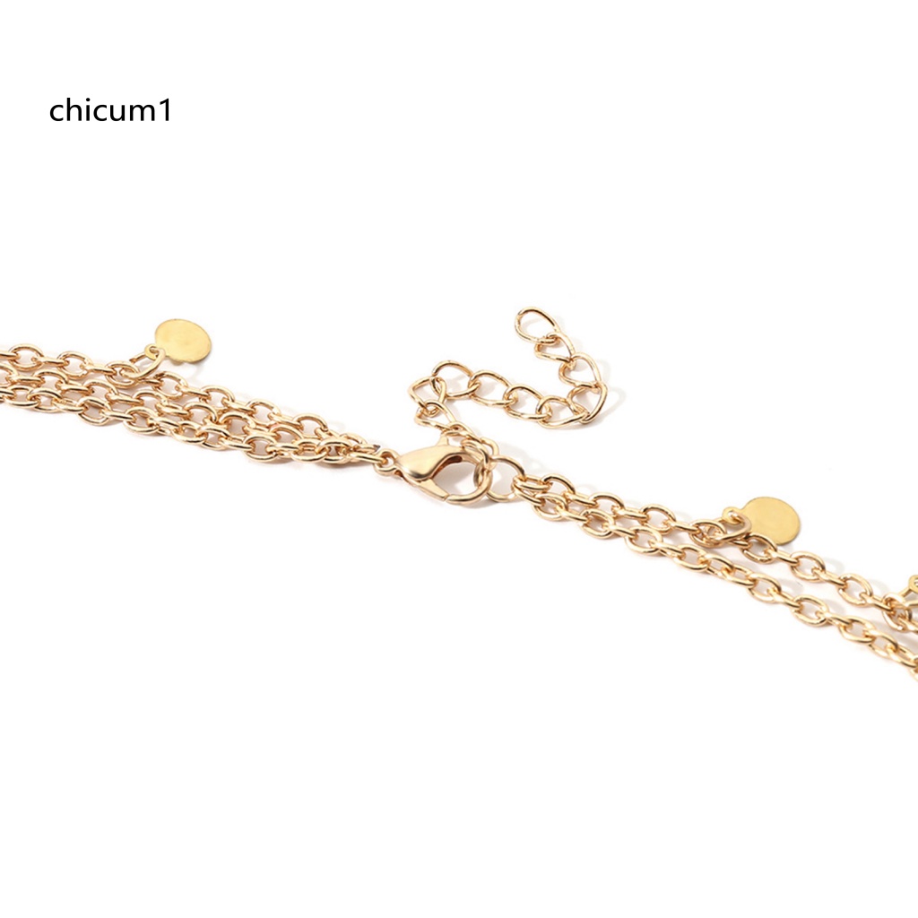 Chuỗi Dây Đeo Đầu Nhiều Lớp Bằng Hợp Kim Cho Nữ