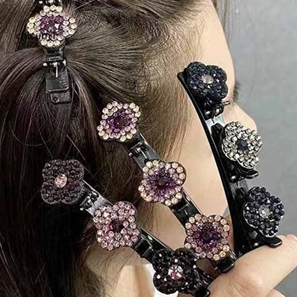 Set 4 Kẹp Tóc Hoa Đính Ngọc Trai Giả Phong Cách Hàn Quốc