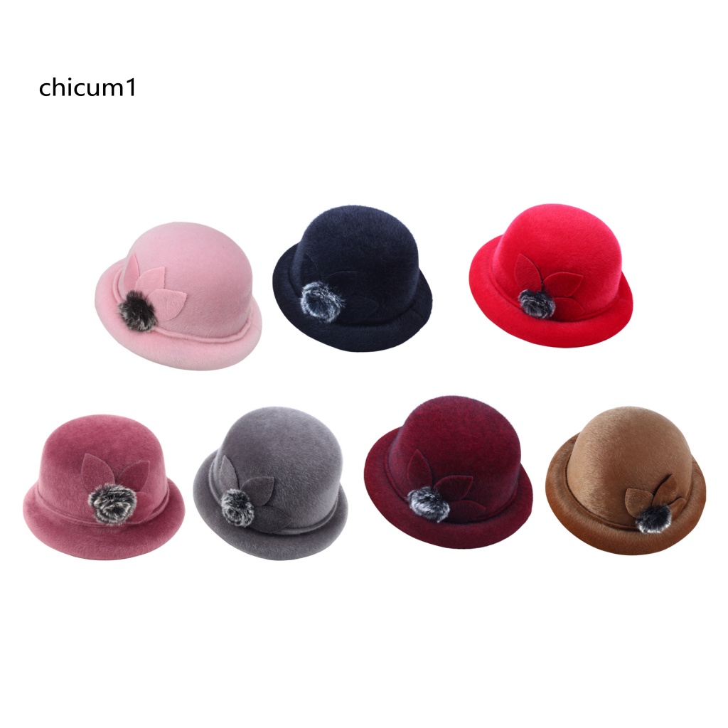 Mũ Lông Giả Màu Trơn Chống Gió Giữ Ấm Thoải Mái Mùa Thu Đông Cho Nữ