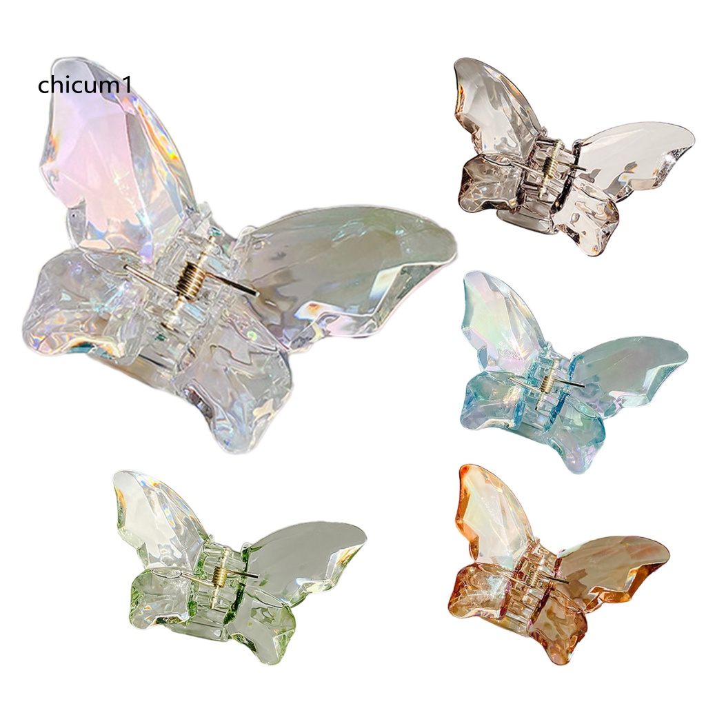 Kẹp Tóc Càng Cua Trong Suốt Đính Pha Lê Giả Cho Nữ