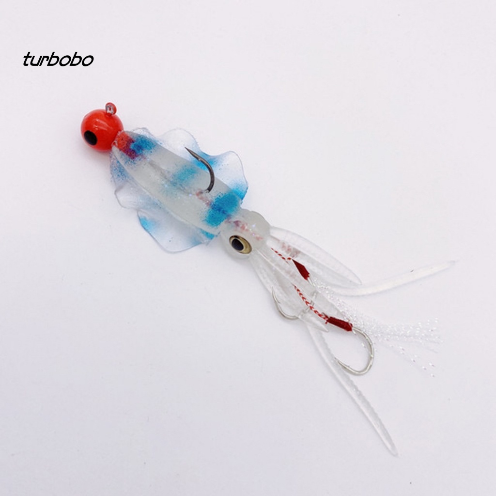 Mồi Câu Cá Nhân Tạo Hình Bạch Tuộc Dạ Quang Tự Nhiên 13cm 25g