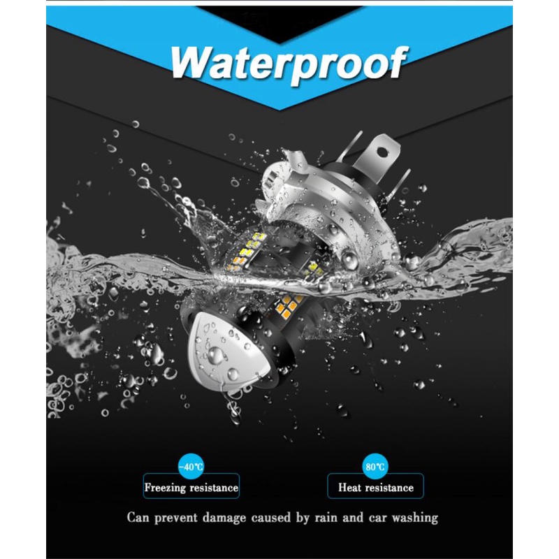 1 Đèn Pha led P15d ba20d h6 h4 12v 24v 6000k Chất Lượng Cao Cho Xe Mô Tô