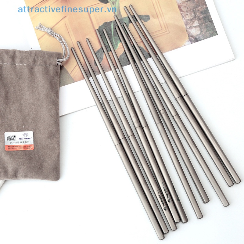 Bộ Dụng Cụ Bàn Ăn Bằng Titan Có Thể Gấp Gọn Tiện Dụng Mang Theo Du Lịch Cắm Trại