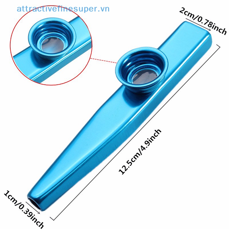 Afs Nhạc Cụ Sáo Kazoo Bằng Kim Loại 6 Màu Quà Tặng Cho Trẻ Em