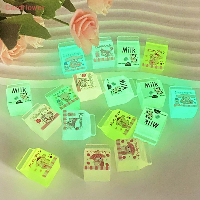 Bộ 10 Phụ Kiện Trang Trí Điện Thoại Hình Hộp Sữa Hoạt Hình Dễ Thương