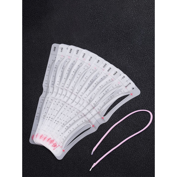 Set 12 Thẻ Khuôn Hỗ Trợ Vẽ Lông Mày Có Thể Tái Sử Dụng Cho Người Mới Bắt Đầu