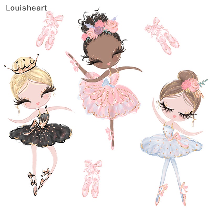 Miếng Dán Tường Trang Trí Phòng Ngủ / Phòng Khách Hình Vũ Công Ballet Louisheart TFG