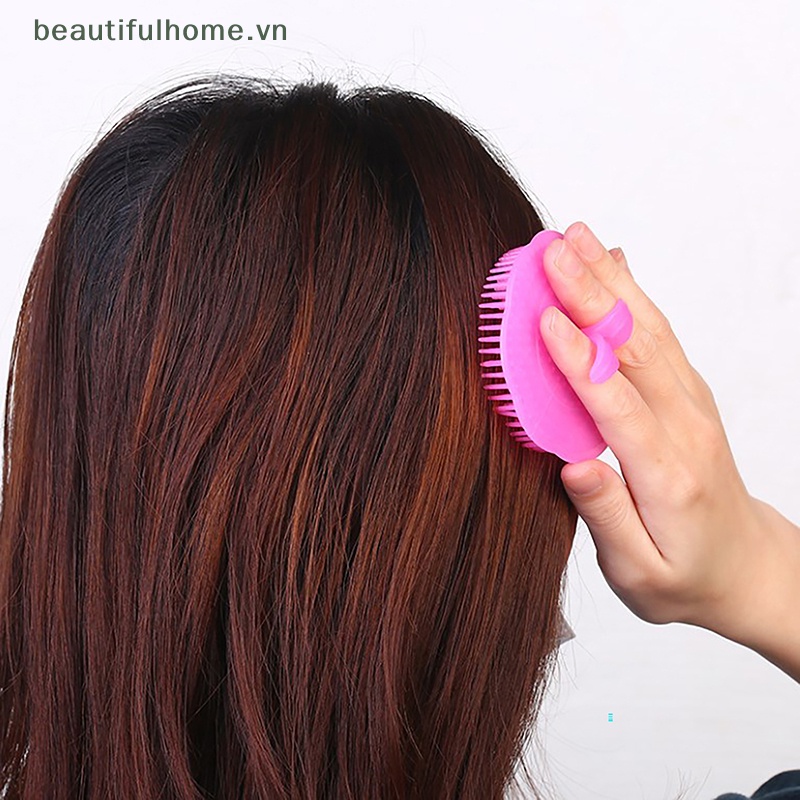 Bàn Chải Gội Đầu Mát Xa Da Đầu Bằng Nhựa Mềm Mại Tiện Dụng