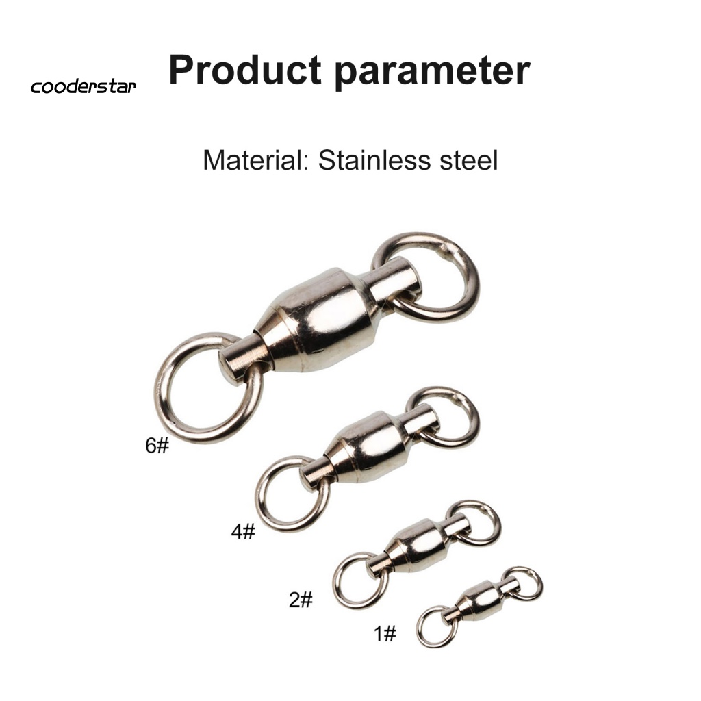 Set 30 Móc Nối Xoay Câu Cá Bằng Thép Không Gỉ Đơn Giản