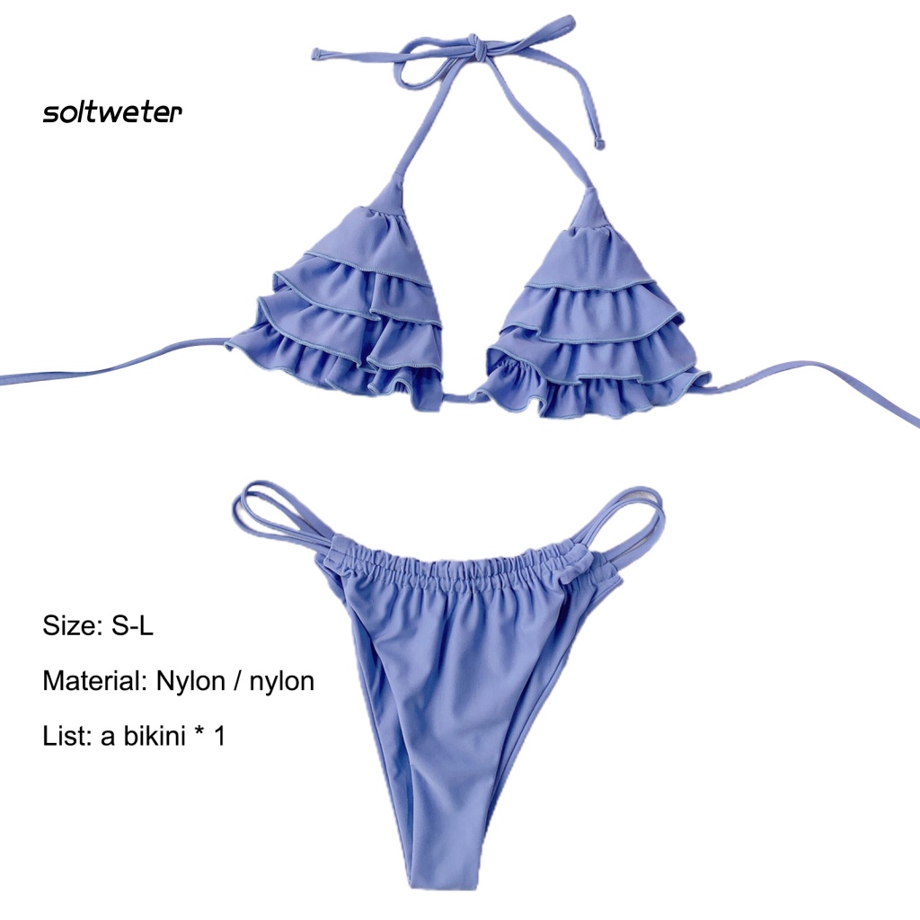Bộ Bikini 2 Mảnh Màu Sắc Thời Trang Gợi Cảm Cho Nữ