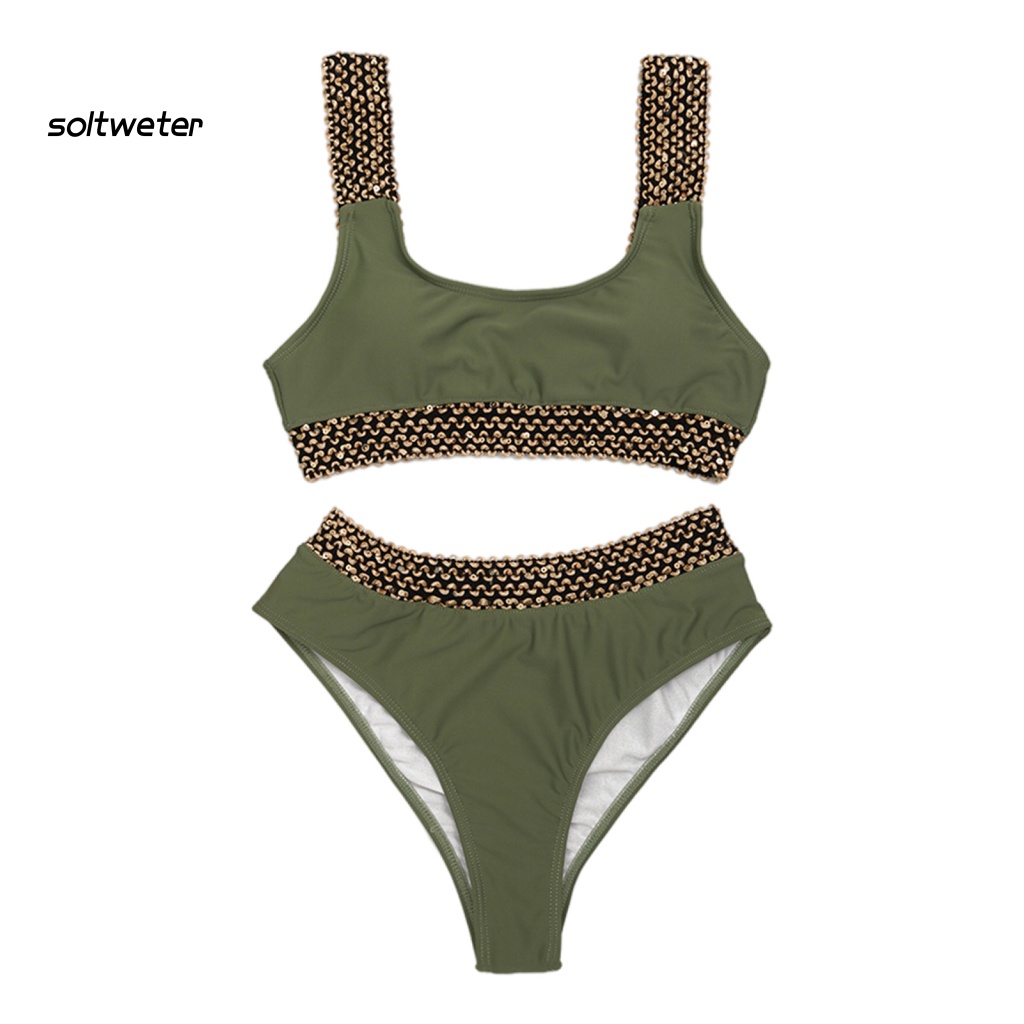 Bộ Bikini 2 Mảnh Màu Sắc Thời Trang Quyến Rũ Cho Nữ