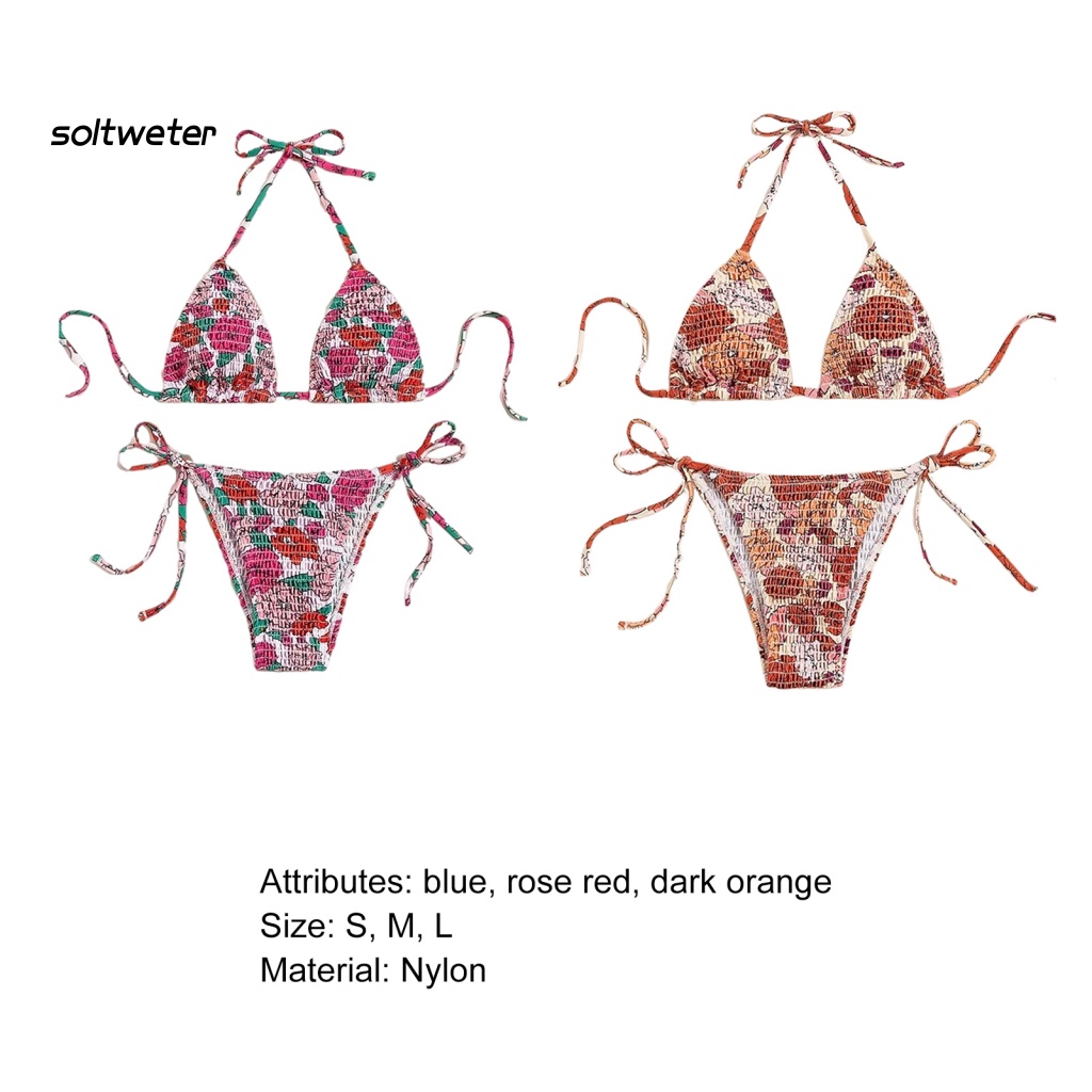 Bộ Đồ Bơi Bikini 2 Mảnh Họa Tiết Hoa Thời Trang Cho Nữ