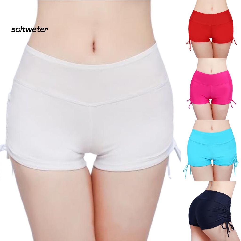 St Quần Bơi Dây Rút Co Giãn Tốt Lưng Cao Cho Nữ Hoạt Động Dưới Nước