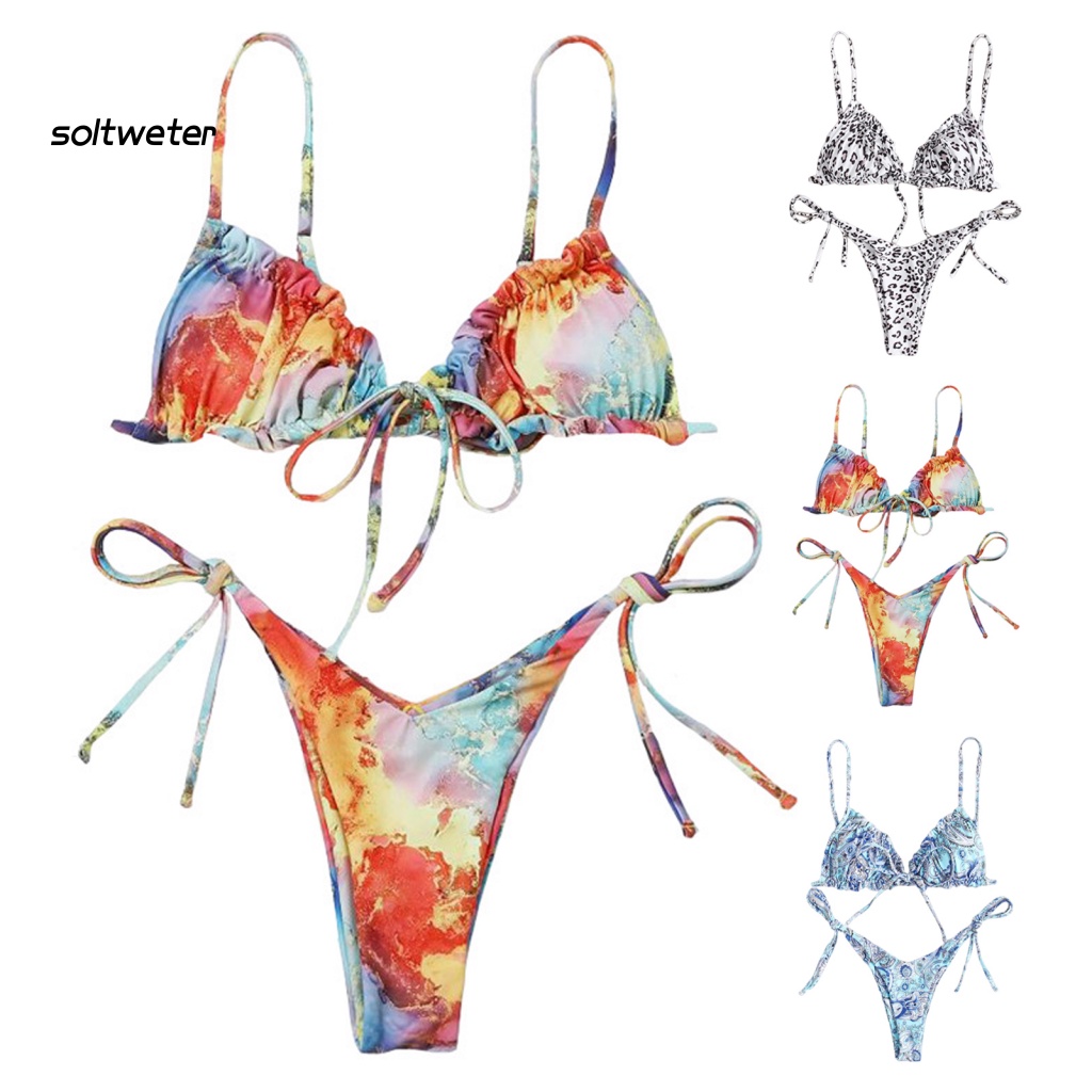 Bộ Đồ Bơi Bikini Hai Mảnh In Họa Tiết Thời Trang Mùa Hè Quyến Rũ Cho Nữ