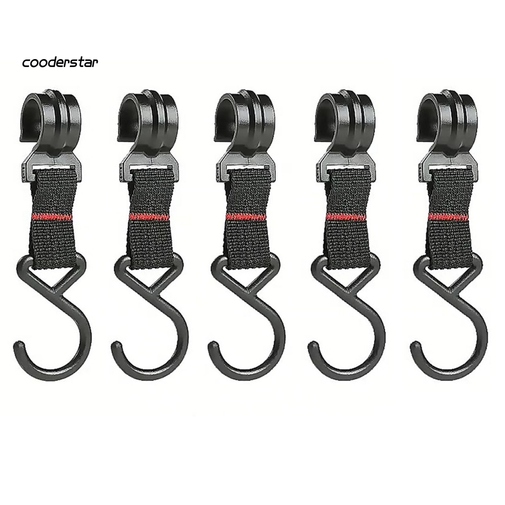 Set 5 Móc Treo Đồ Hình Chữ S Bằng Nhựa Nylon Dày Dặn Chịu Tải Nặng Đa Năng Cho Hoạt Động Cắm Trại Ngoài Trời