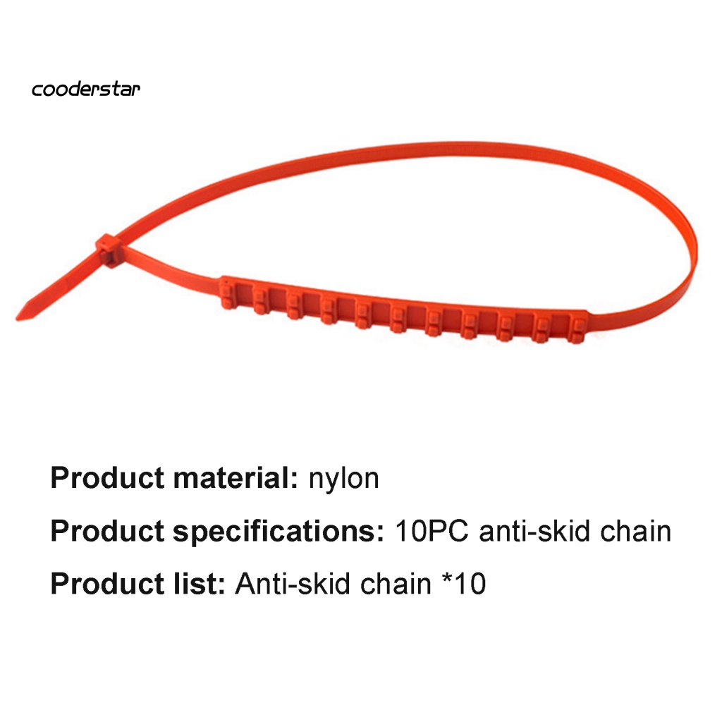 Set 10 Dây Xích Nylon An Toàn Khẩn Cấp Cho Xe SUV