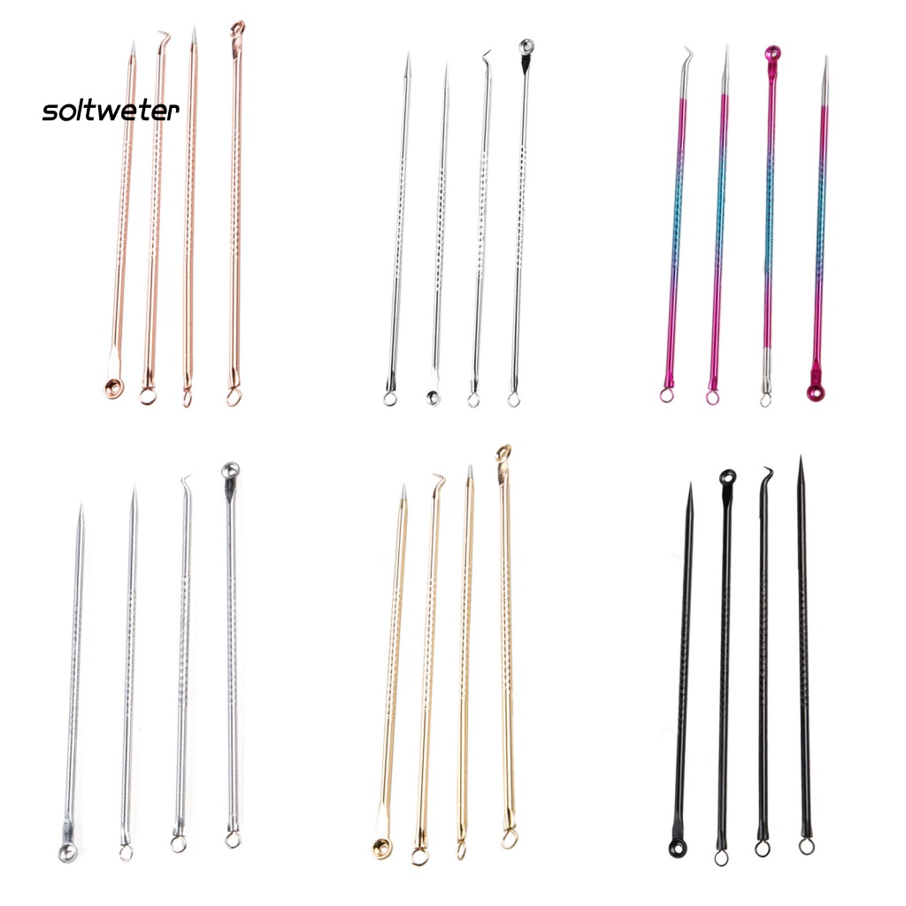 Bộ 4 Dụng Cụ Nặn Mụn Bằng Thép Không Gỉ Tiện Dụng