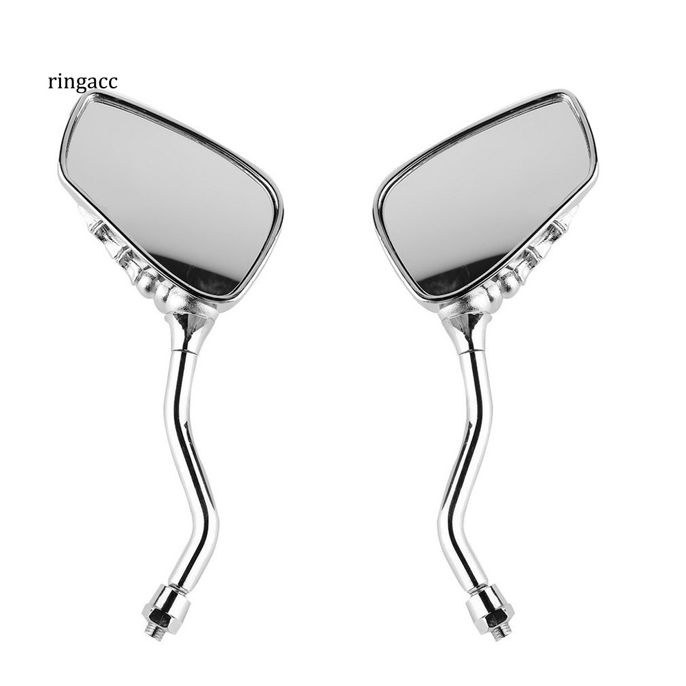 1 Cặp Gương Chiếu Hậu Hình Bàn Tay Trái / Phải Chất Liệu Crom Hình Đầu Lâu Cho Xe