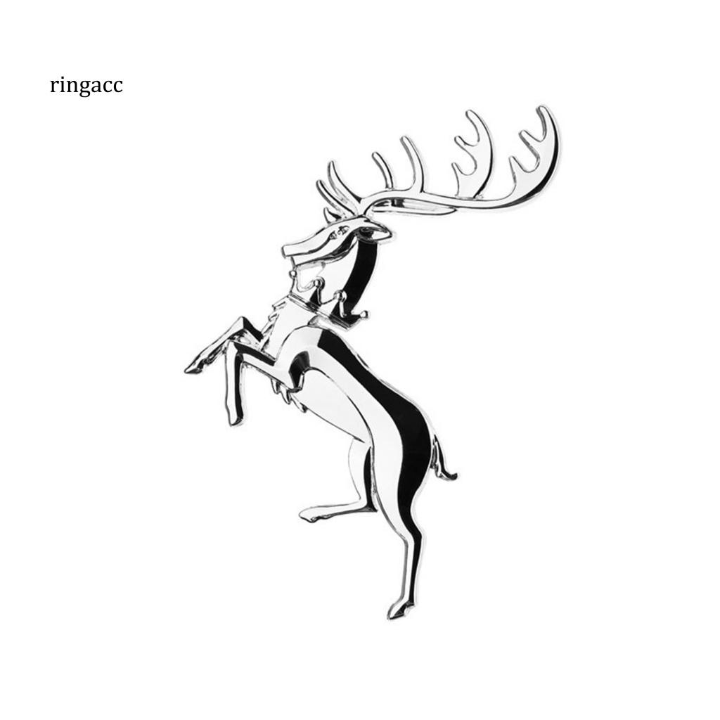 Nhãn Dán Trang Trí Thân Xe Hơi Mạ Điện Hình Hươu 3D Chống Rỉ Sét Không Phai Màu