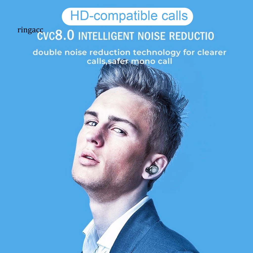 1 Cặp Tai Nghe Nhét Tai Không Dây Bluetooth RGA F9 ABS Chống Thấm Nước Có Thể Thay Đổi 50