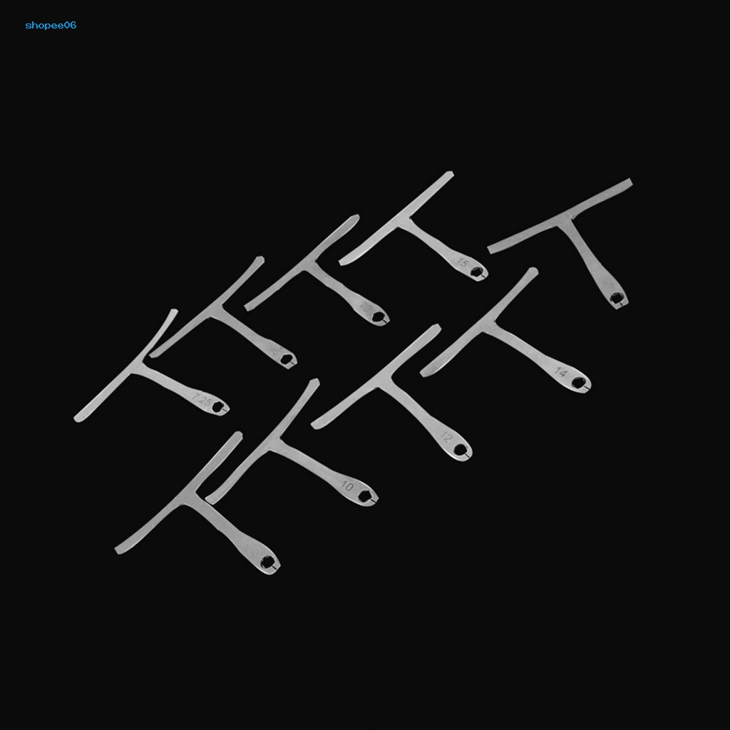 Bộ 9 Thước Đo Dây Đàn Guitar Điện Bằng Thép Không Gỉ Siêu Mỏng