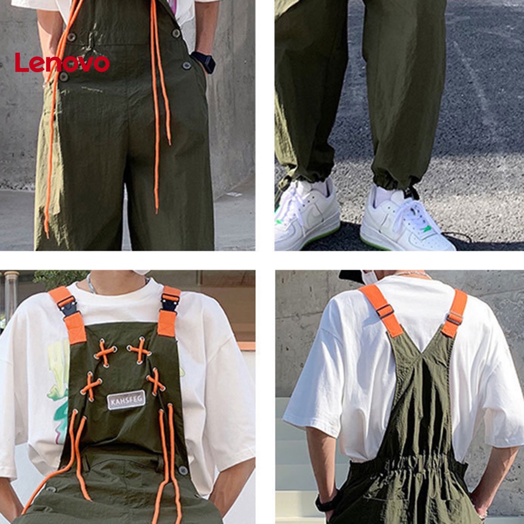 Quần Yếm Dáng Rộng Không Tay Màu Sắc Đơn Giản Cho Nam