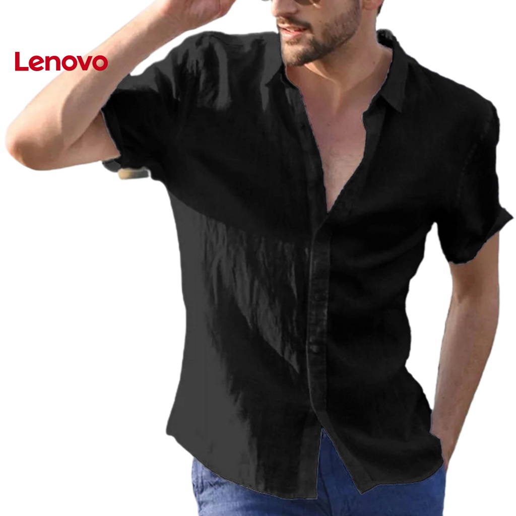 Áo Sơ Mi Ngắn Tay Cổ Bẻ Màu Sắc Trơn Thoáng Khí Họa Tiết Hoa Hướng Dương Cài Nút Thời Trang