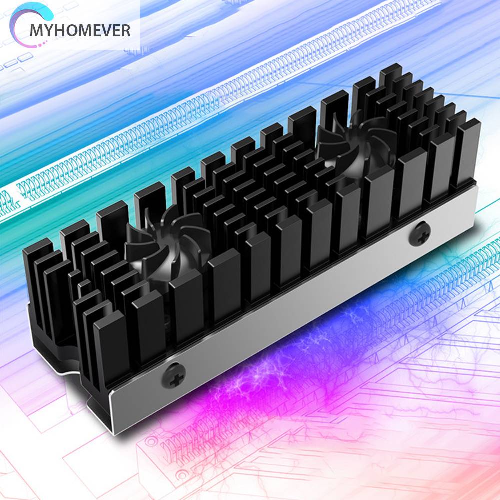 Quạt Tản Nhiệt Kép M.2 NVME SSD 13MM Bằng Hợp Kim Nhôm 2280