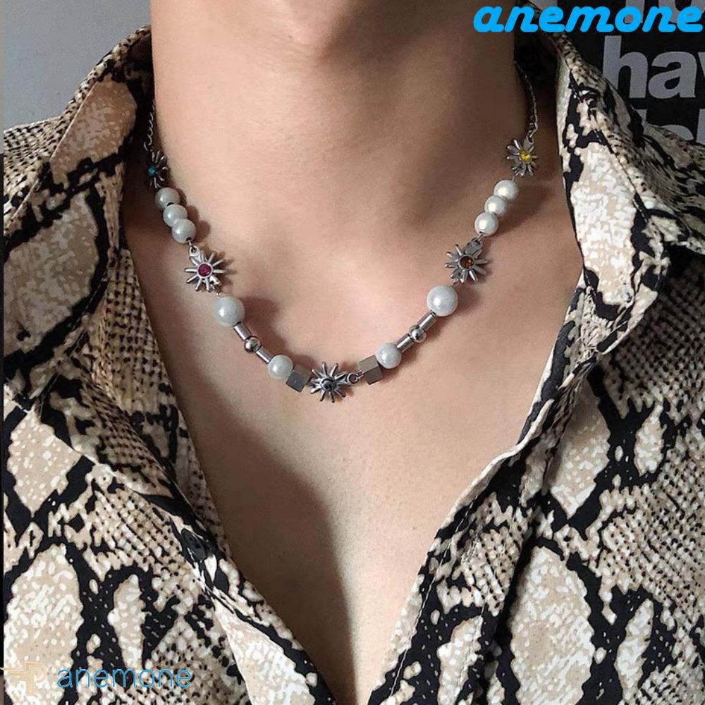 ANEMONE Vòng cổ Mặt Hình Nhện Phong Cách Hip Hop Cổ Điển Cho Nam Và Nữ