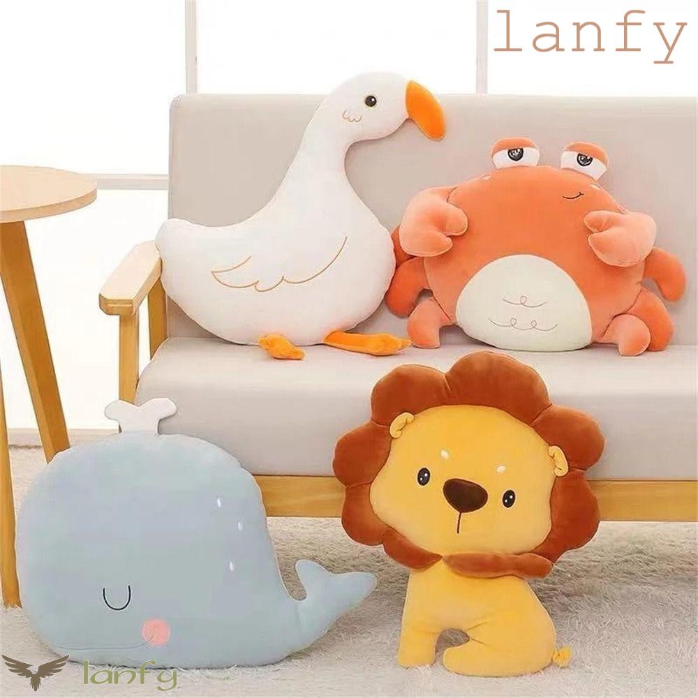 LANFY Thú Nhồi Bông Hình Con Cua / Sư Tử Đáng Yêu