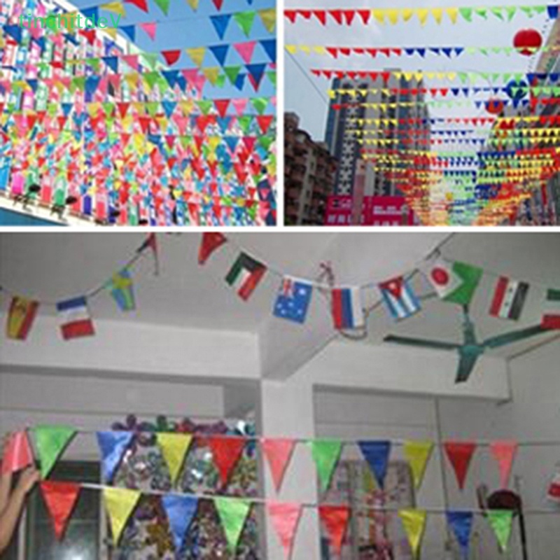 Dây Cờ Tam Giác 8M Nhiều Màu Trang Trí Tiệc [Mới] [Mới]