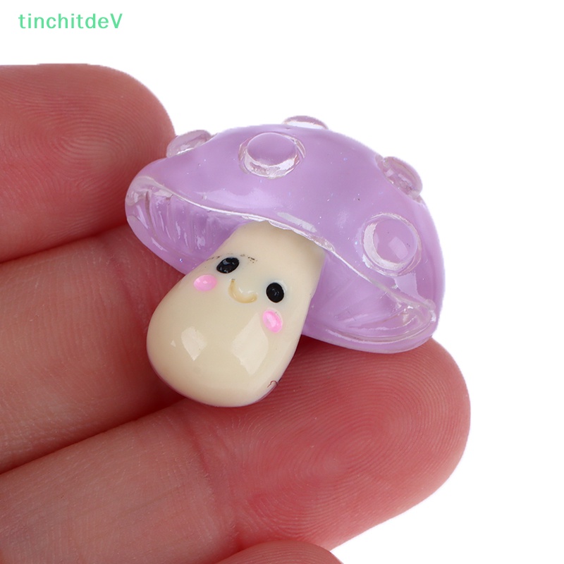 Bộ 5 Đồ Chơi Mô Phỏng Hình Nấm Hoạt Hình Bằng Nhựa Resin DIY Cho Trẻ Em