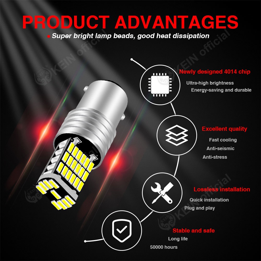 Đèn Led Phanh Xe Hơi / Xe Máy KEIN T15 T20 7440 7443 1156 BA15S P21W W16W W21W W21 / 5W 45SMD 4014