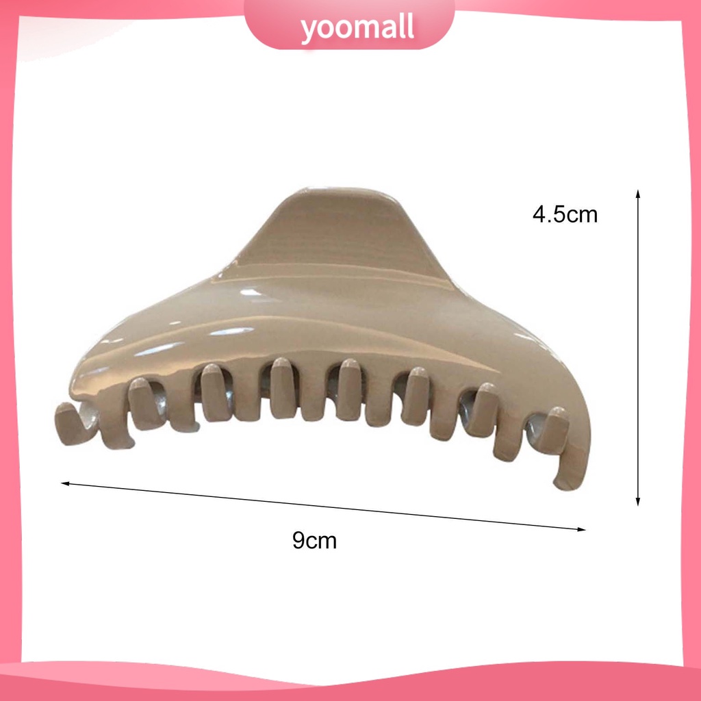 Kẹp Tóc Càng Cua Bằng PC Trong Suốt Co Giãn Chống Trượt Màu Trơn Thời Trang