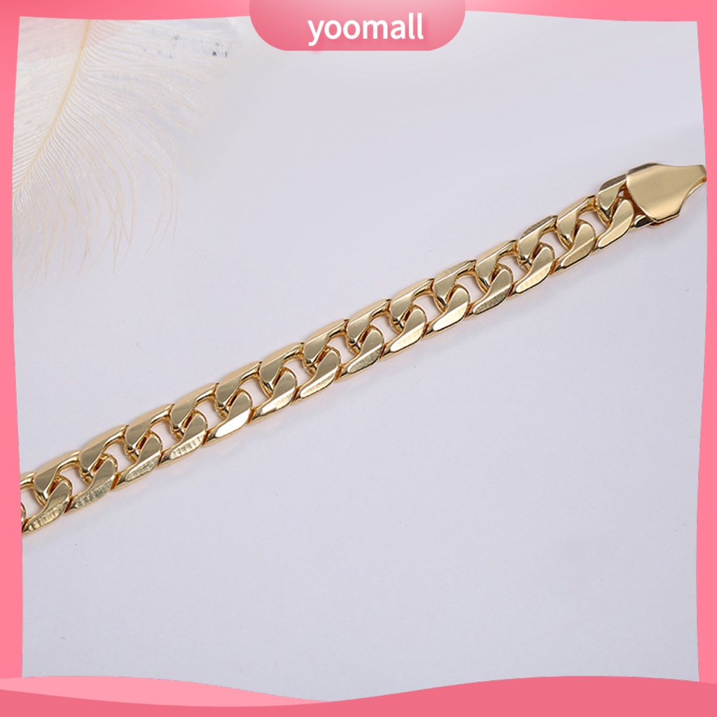 Vòng Tay Dây Xích Cứng Bóng Phong Cách Hip Hop