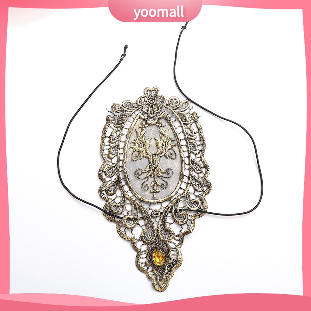 1 Đôi Găng Tay Ren Xuyên Thấu Họa Tiết Hoa Hóa Trang Halloween Cho Người Lớn