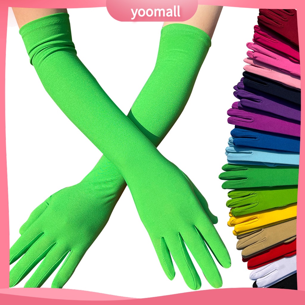 1 Đôi Găng Tay Dài Siêu Mềm Mại Thân Thiện Với Da Chống Phai Màu Dùng Để Hóa Trang / Khiêu Vũ / Quán Bar / Tiệc Tùng