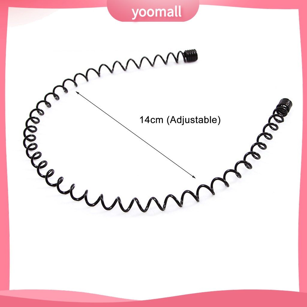 Set 6 Băng Đô Gợn Sóng Màu Đen Vô Hình Chống Trượt Có Thể Điều Chỉnh Chăm Sóc Làm Đẹp Cho Nam