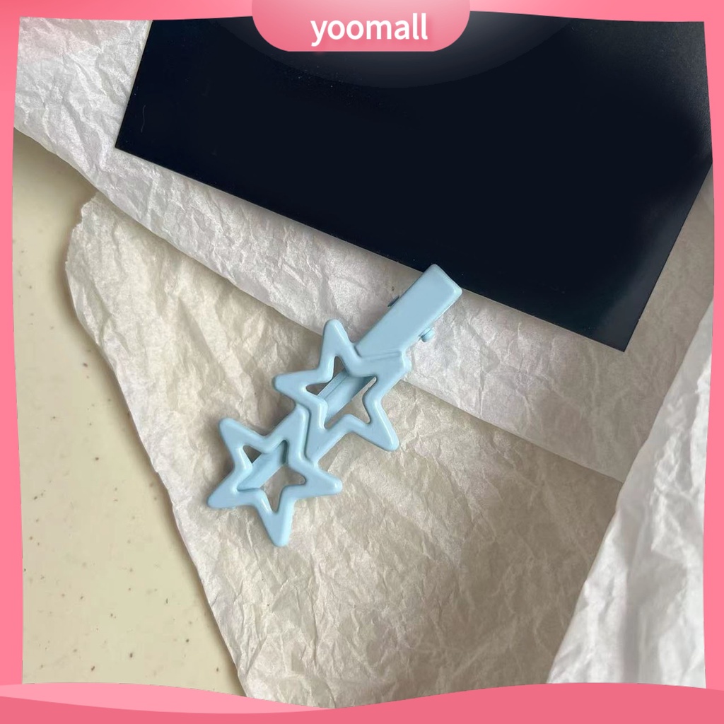 Kẹp Tóc Rỗng Siêu Nhẹ Không Trượt Hình Ngôi Sao Màu Sắc Tươi Sáng Cho Nữ