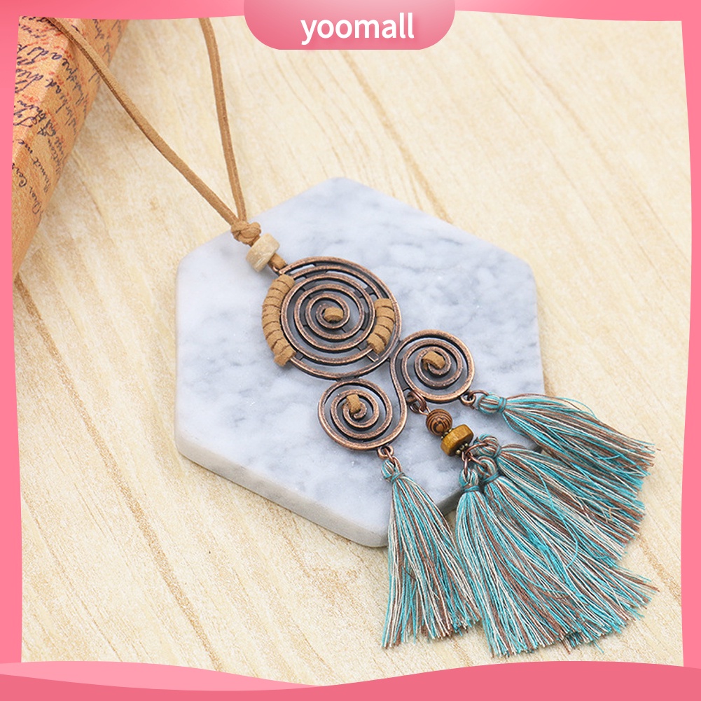 Vòng cổ Mặt Xoắn Ốc Phong Cách Bohemian Thời Trang