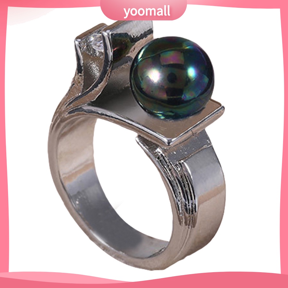 Nhẫn Đính Hôn Đính Ngọc Trai Nhân Tạo Thời Trang Dành Cho Nữ