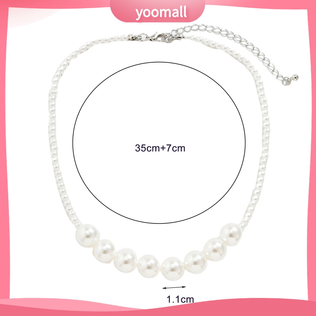 [YM] Vòng Cổ Choker Nhiều Lớp Mặt Ngọc Trai Tinh Tế Cho Cô Dâu