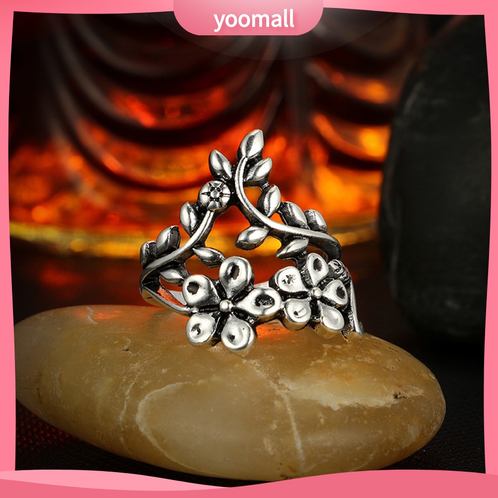 Bộ Nhẫn Hình Hoa Lá Phong Cách Vintage Thời Trang Cho Nữ
