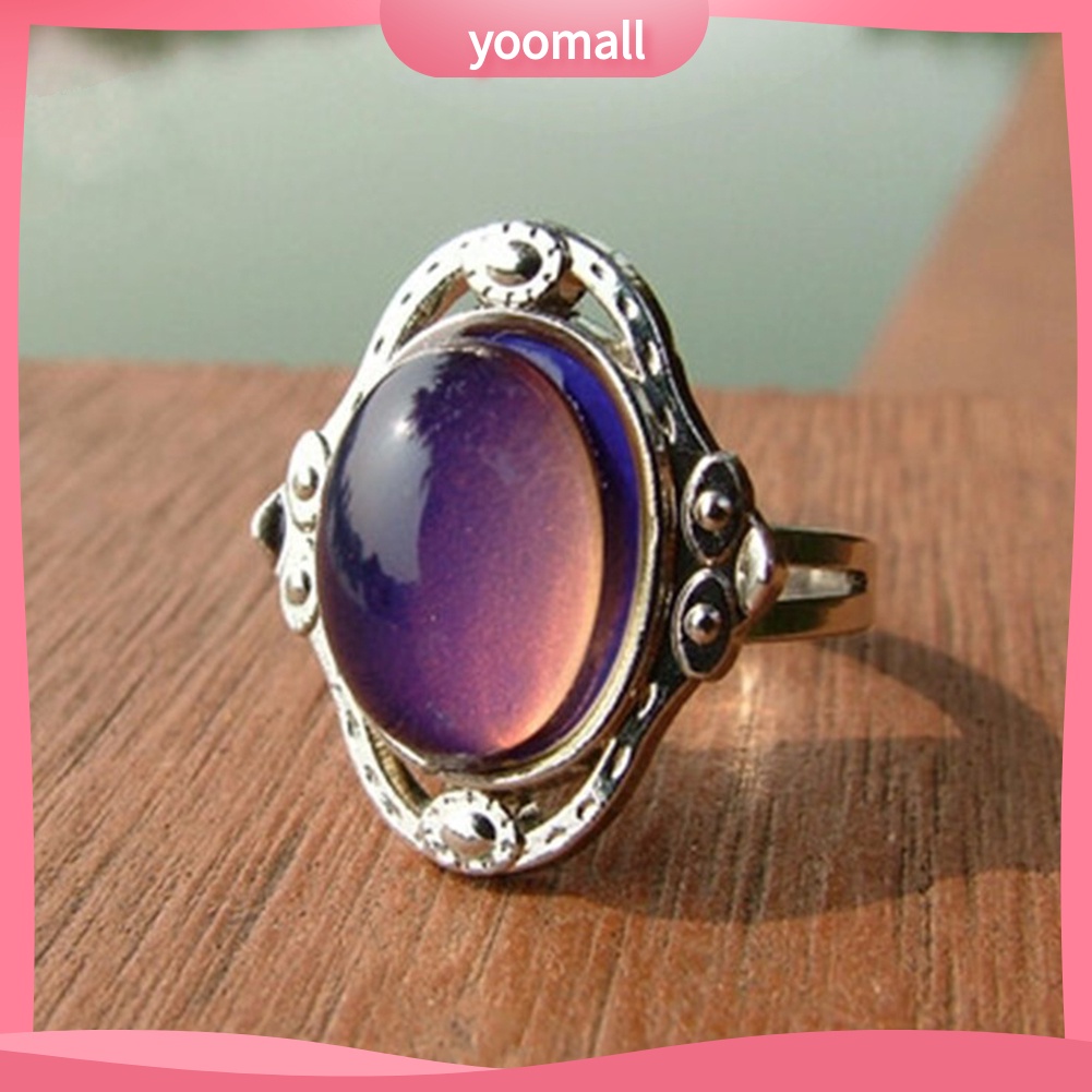 Nhẫn Đổi Màu Theo Tâm Trạng Cổ Điển Có Thể Điều Chỉnh Nhiệt Độ