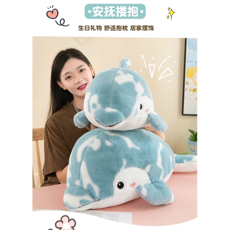 Thú Nhồi Bông Hình Cá Heo Bầu Trời Sao Siêu Mềm