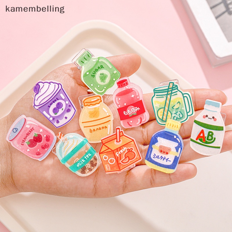 Kamembelling Kẹp Giấy Ghi Chú / Chai Nước Uống Bằng Acrylic In Họa Tiết Hoạt Hình Dễ Thương Tiện Dụng Cho Văn Phòng