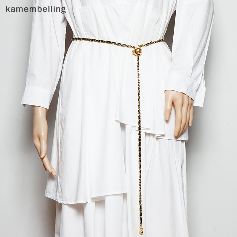 Thắt Lưng Dây Xích Kim Loại Thời Trang Cho Nữ