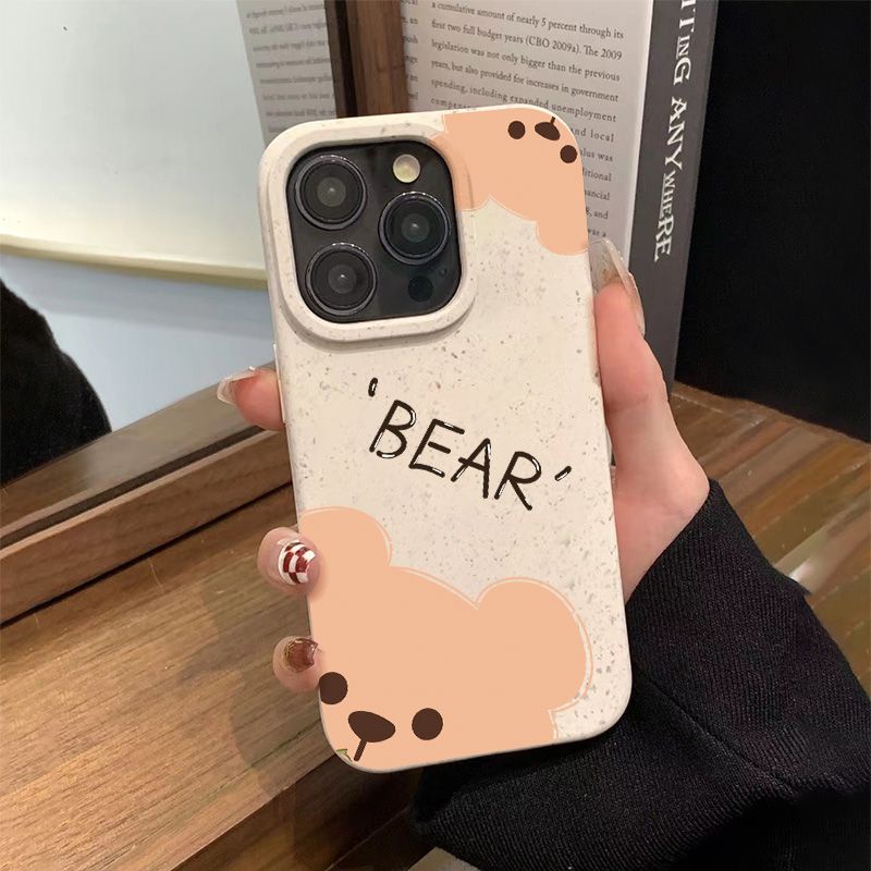 Ốp Điện Thoại Dẻo Họa Tiết Hoạt Hình Chú Gấu Nhỏ Dễ Thương Chống Sốc Cho Iphone 7 14pro11max 8iPhone1213 plus
